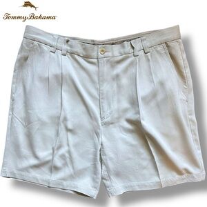 Tommy Bahama Men’s Stone Pleated Front Shorts Tan Beige Resort Wear | Sz 38